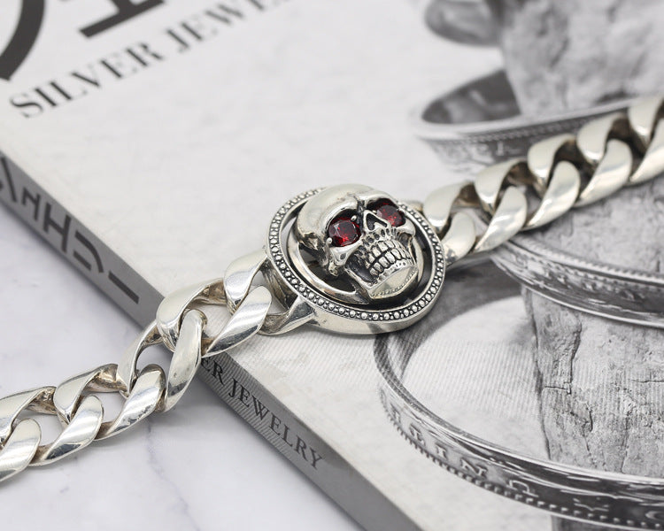Sterling Silver Ornament S925 Hipster Bracelet for Men