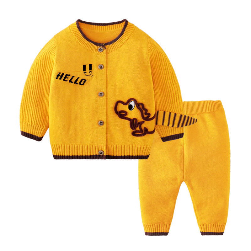 Children's Cardigan Suit/ Baby Outing Clothing