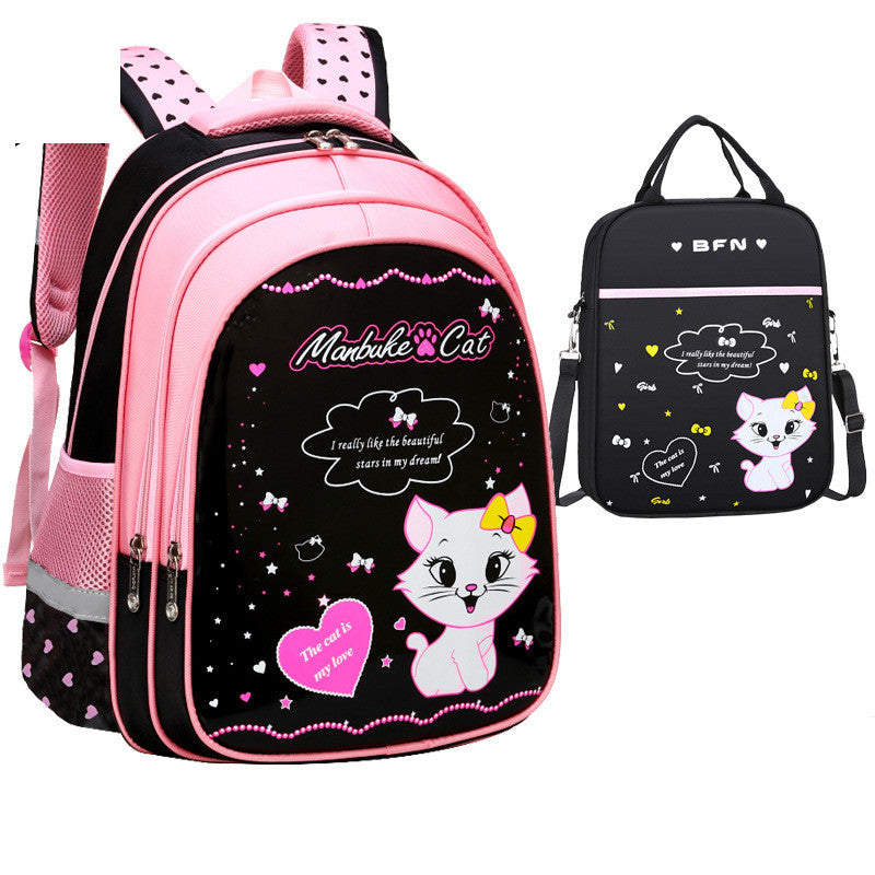 Kids Cute Cat Print School Backpack