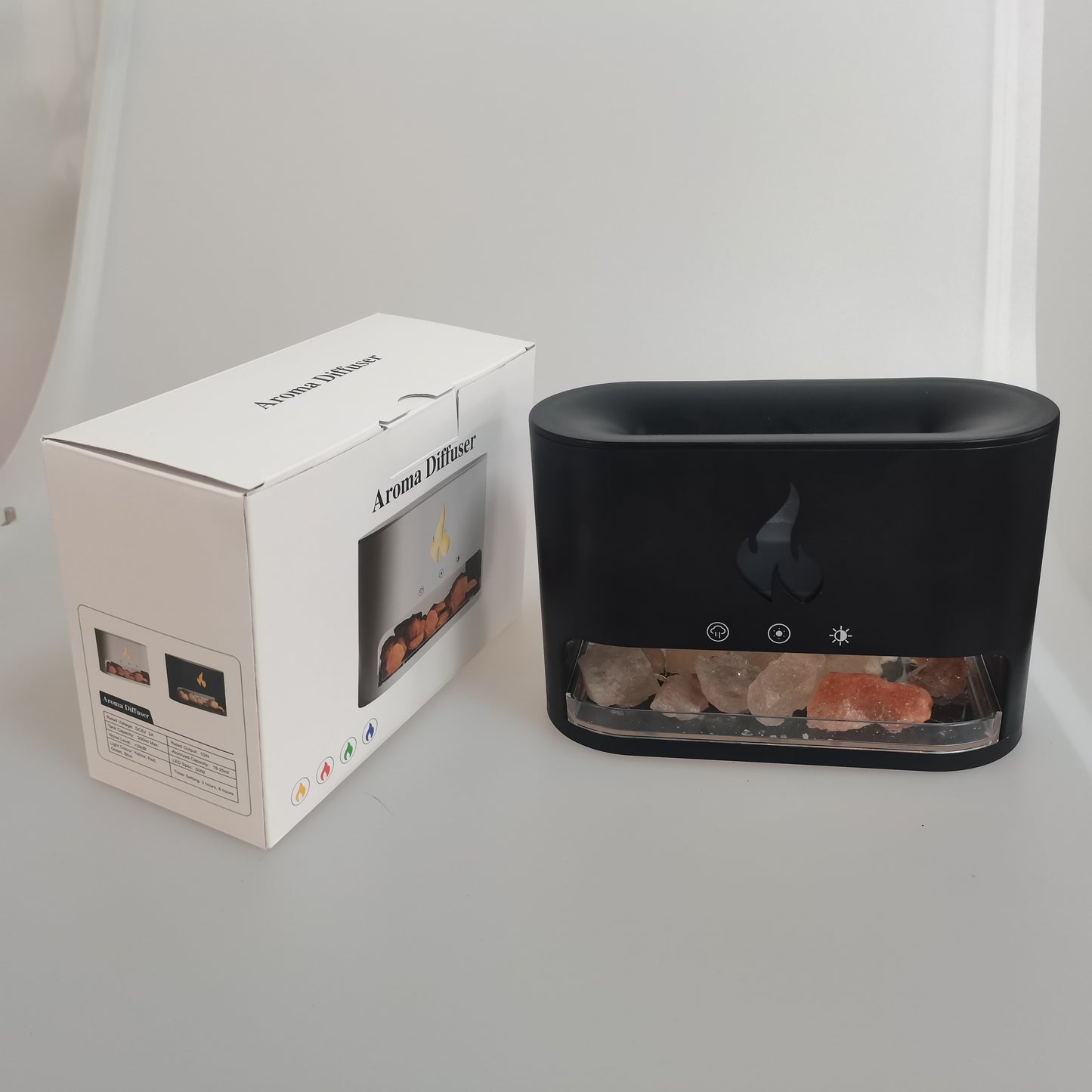 Crystal - 2-in-1 Himalayan Salt Lamp & Ultrasonic Essential Oil Diffuser