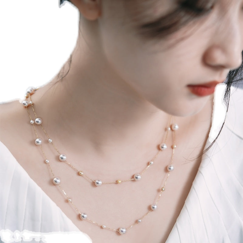 Mixed Color Star Pearl Necklace