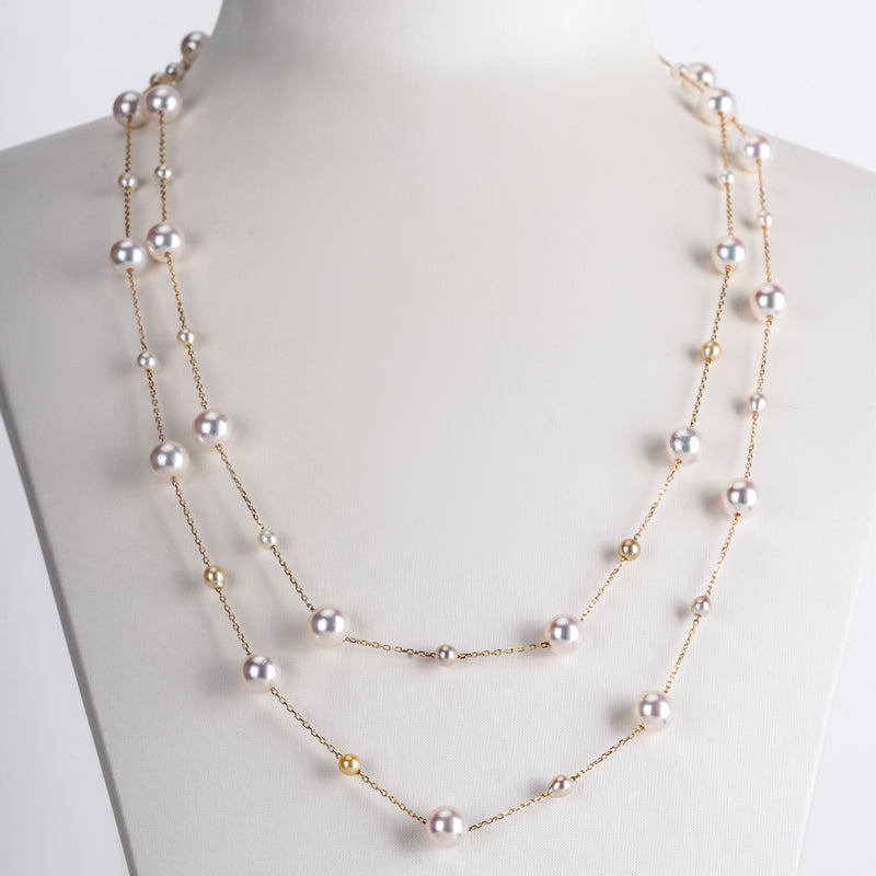 Mixed Color Star Pearl Necklace