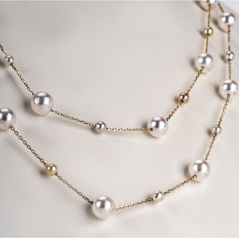 Mixed Color Star Pearl Necklace