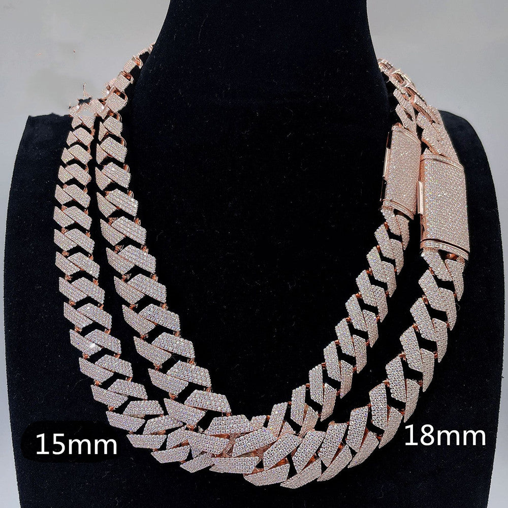 Moissanite Cuban Link Chain Necklaces