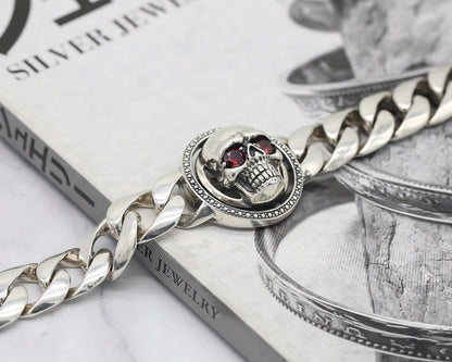 Sterling Silver Ornament S925 Hipster Bracelet for Men
