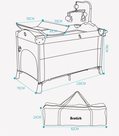 Multifunctional Movable Baby Cot