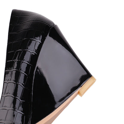 Fish Scale Pattern Pointed Shoes