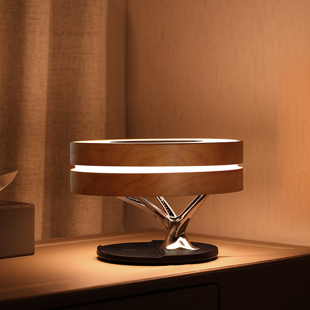 Bluetooth Speaker with Lamp / Wireless Charging LED Light