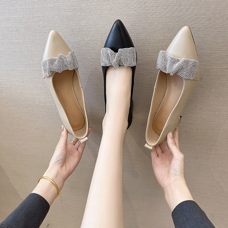Top Layer Cowhide Pointed Toe Shoes