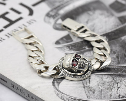 Sterling Silver Ornament S925 Hipster Bracelet for Men