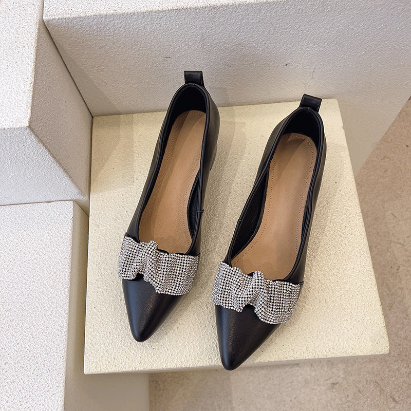 Top Layer Cowhide Pointed Toe Shoes