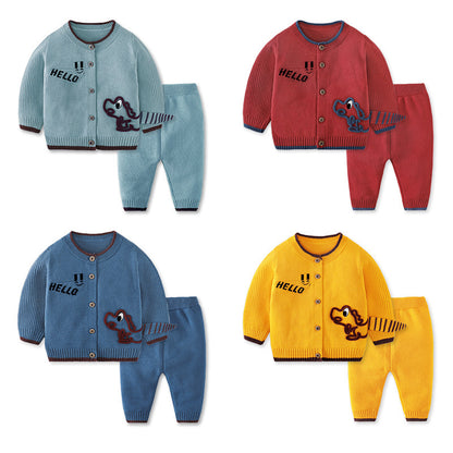 Children's Cardigan Suit/ Baby Outing Clothing