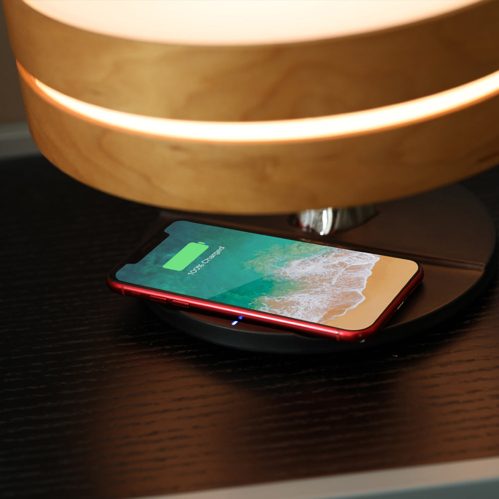 Bluetooth Speaker with Lamp / Wireless Charging LED Light