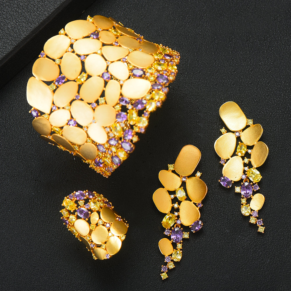 Luxury Bangle Earrings Ring