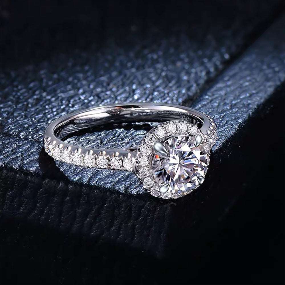 1.5 Carat Moissanite Ring in Sterling Silver