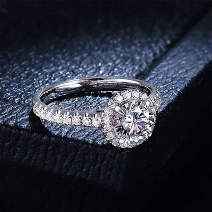 1.5 Carat Moissanite Ring in Sterling Silver