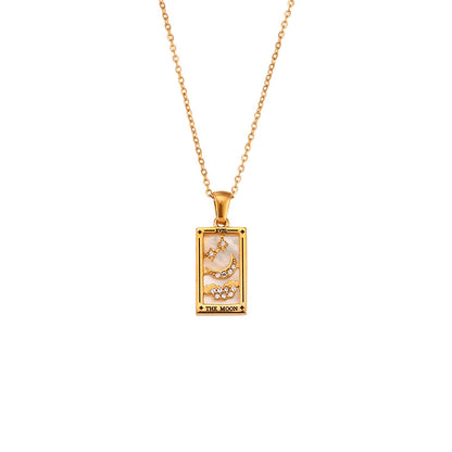 Rectangular Oil Drip Tarot Pendant