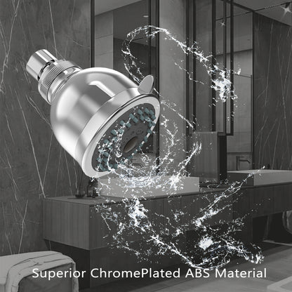 Wall-Mounted Adjustable Shower Head with 2-Spray Settings