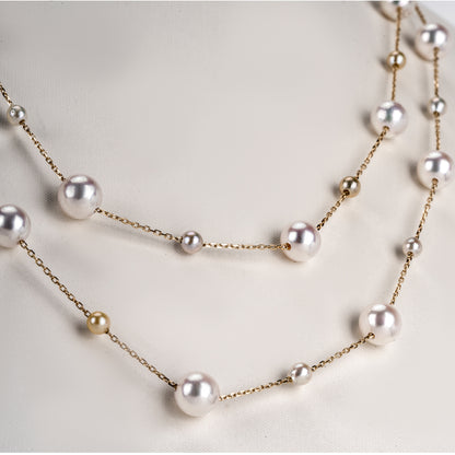 Mixed Color Star Pearl Necklace
