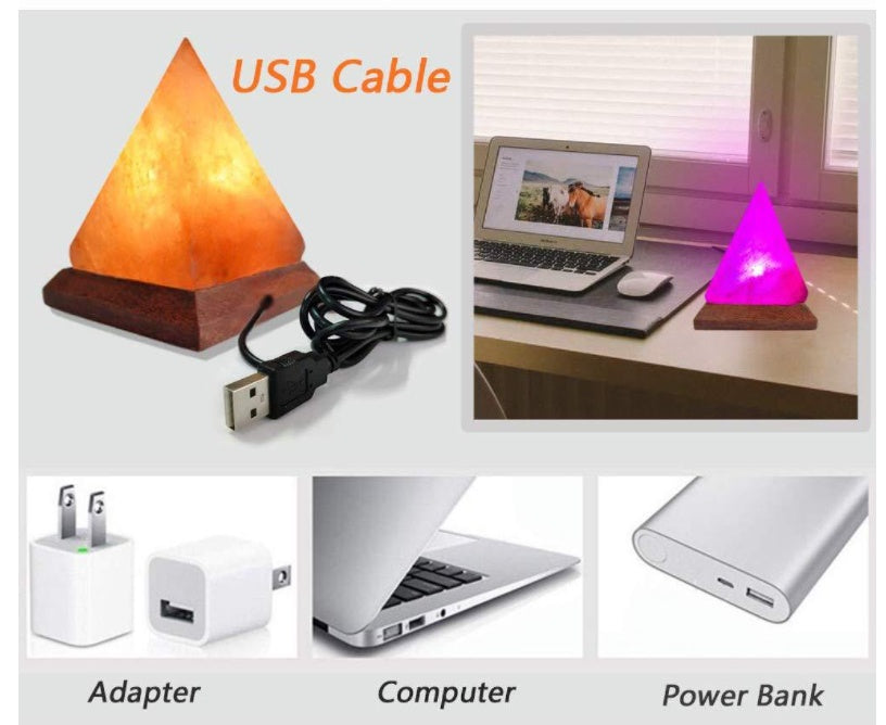 Pyramid-shaped Salt Lamp