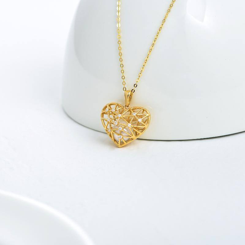 Moissanite Heart Pendant