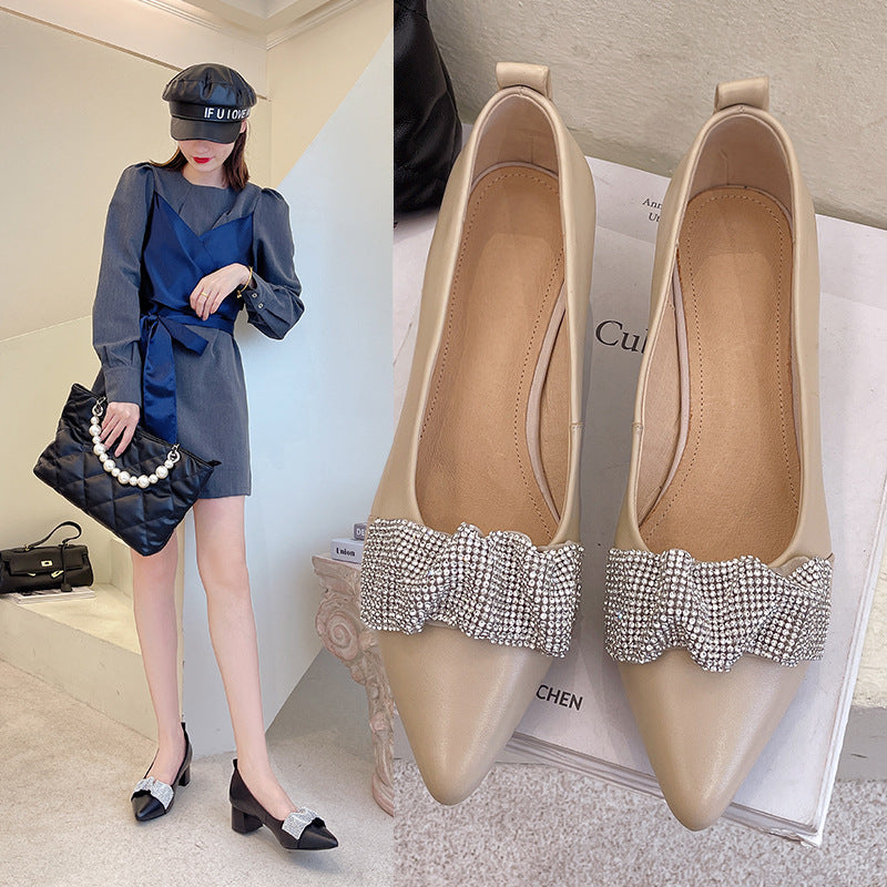 Top Layer Cowhide Pointed Toe Shoes