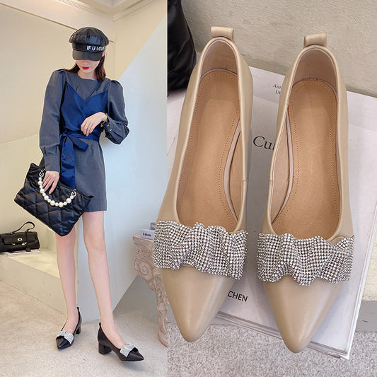 Top Layer Cowhide Pointed Toe Shoes