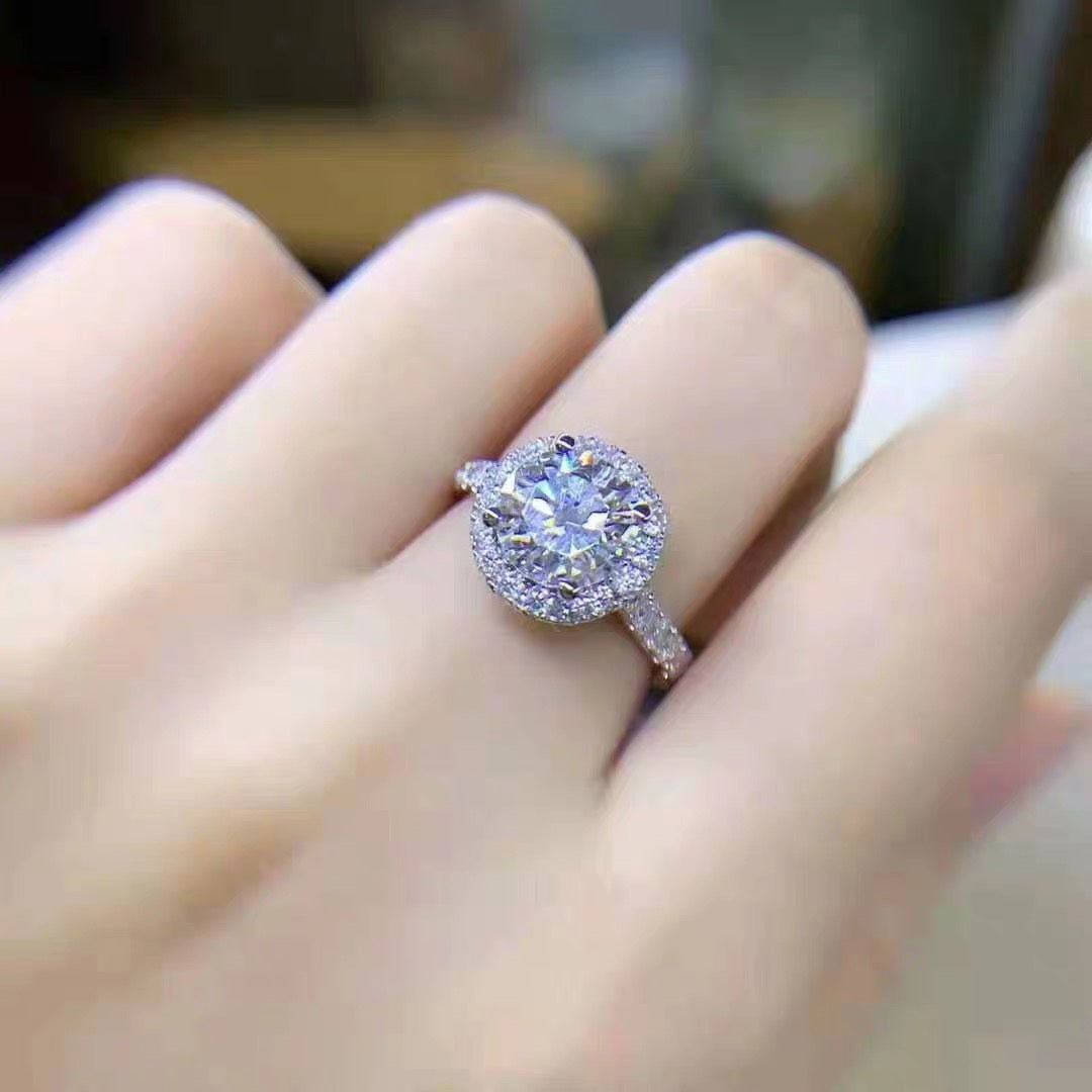 1.5 Carat Moissanite Ring in Sterling Silver