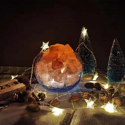 Himalayan Crystal Salt Lamp Creative Glass Blue