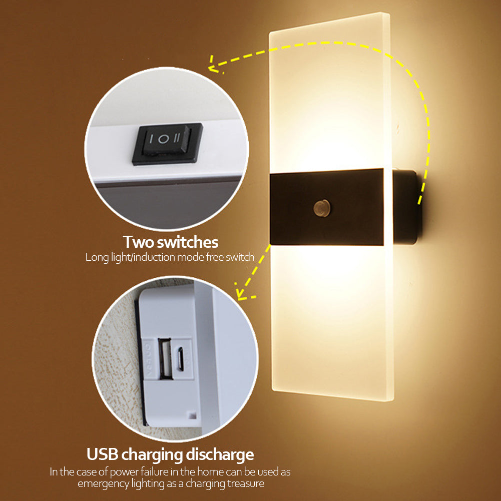 USB Rechargeable Wall Lights / Motion Sensor Lighting /Wall Lamp