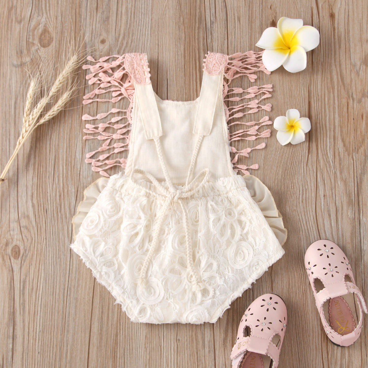 Baby Girl Lace Pattern Jumpsuit