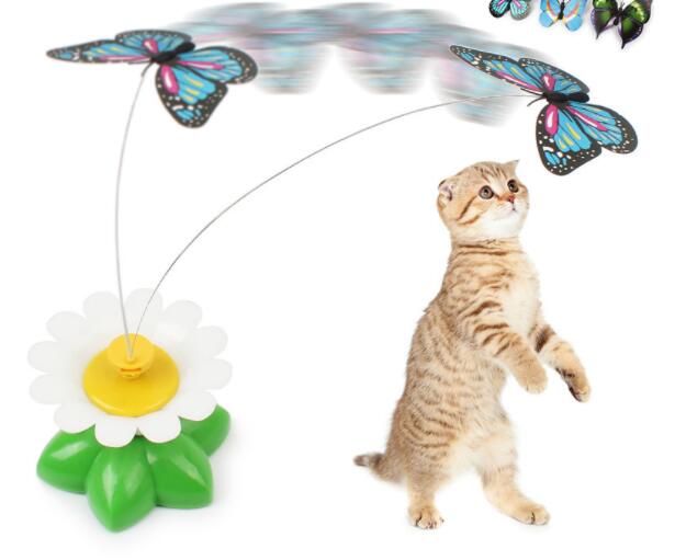Electric Rotating Flowers & Butterflies for Cats