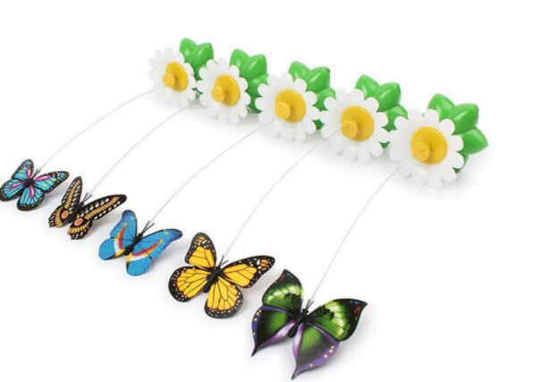 Electric Rotating Flowers & Butterflies for Cats