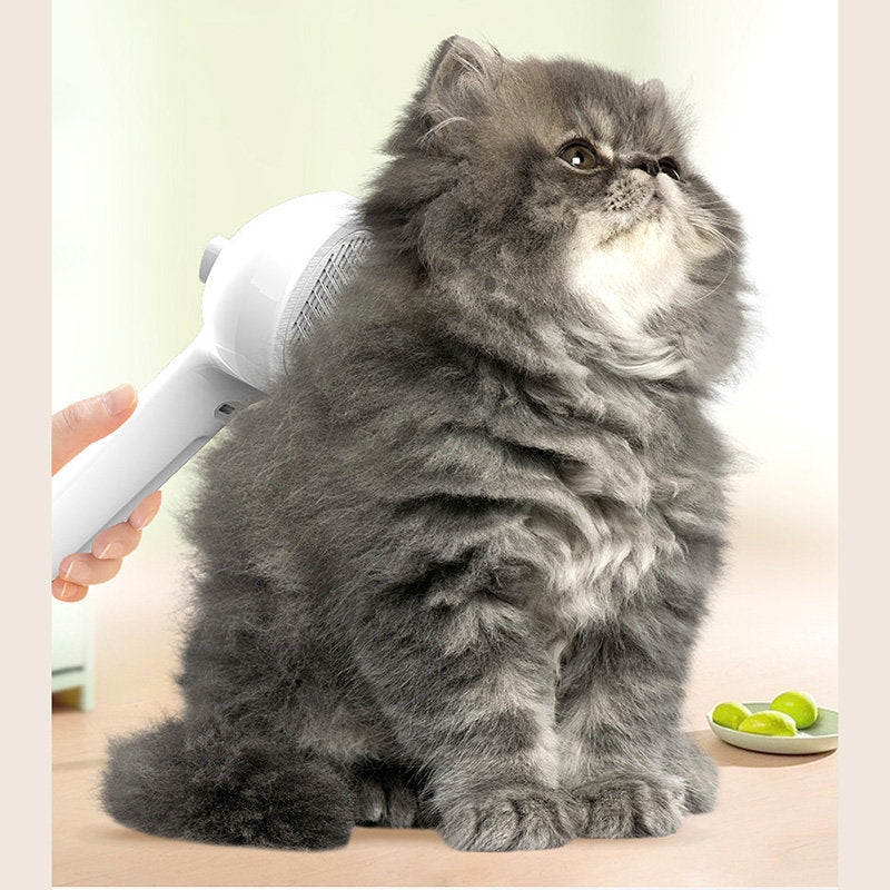 Pets' Hair Remover Brush for Grooming with Built-in Mist Humidifier
