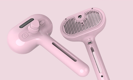 Pets' Hair Remover Brush for Grooming with Built-in Mist Humidifier