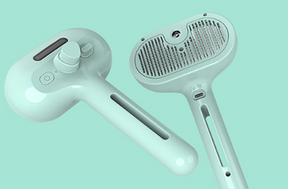 Pets' Hair Remover Brush for Grooming with Built-in Mist Humidifier
